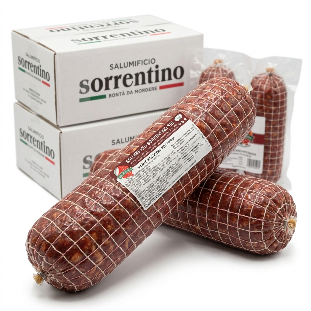 Salame Piccantino Ventricina Ganz Vakuumverpackt ca. 2 kg — Sorrentino