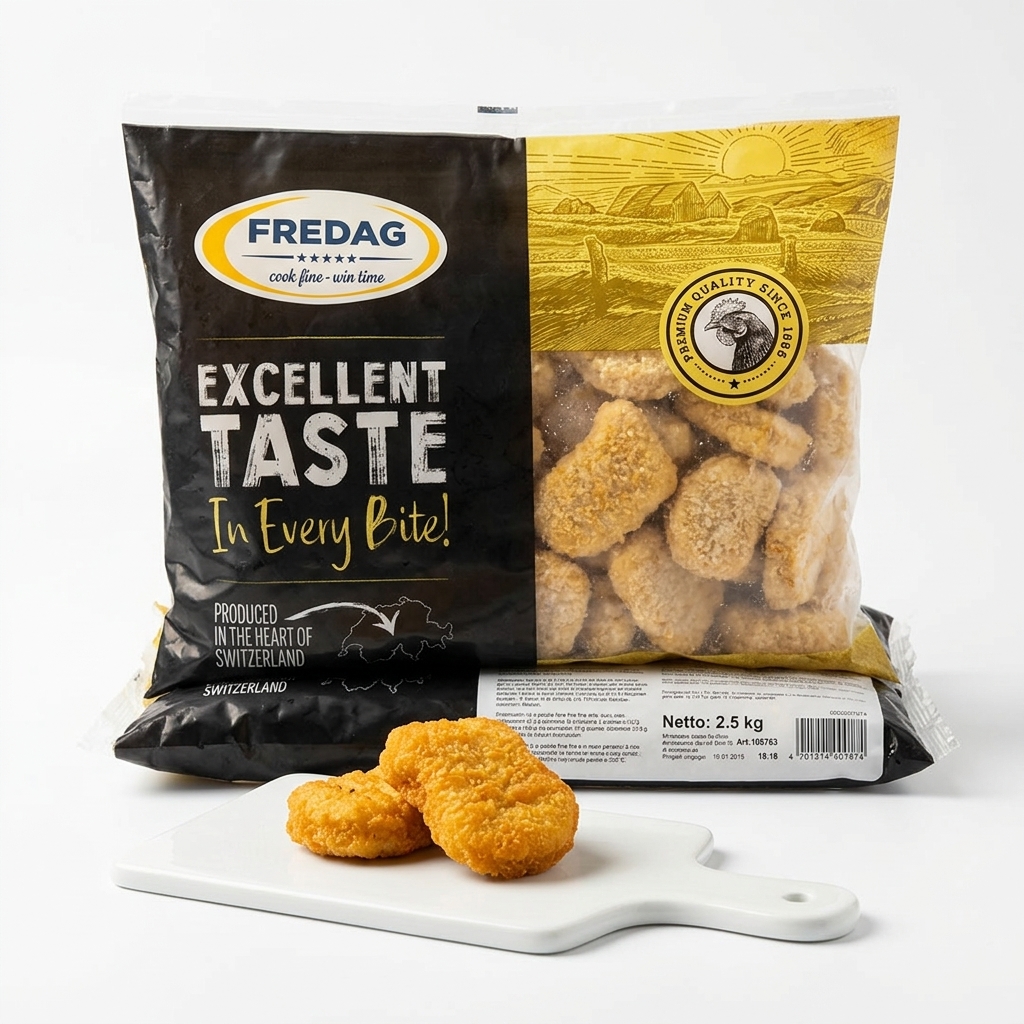 Chicken Nuggets di Pollo Impanati 25 g - Cartone 2,5 kg Surgelati