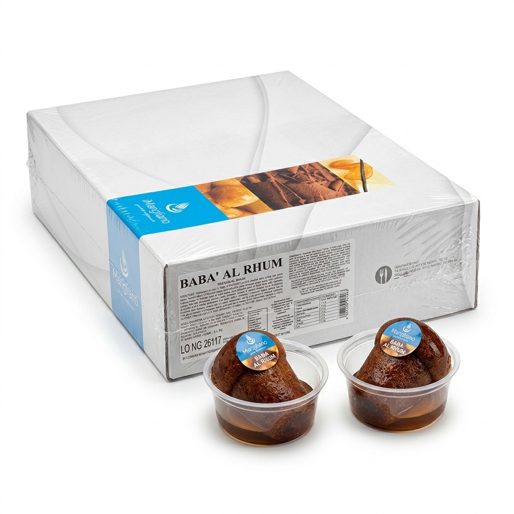 Babà al Rhum Monoporzione Cartone 12 Pezzi — Dolciaria Marigliano
