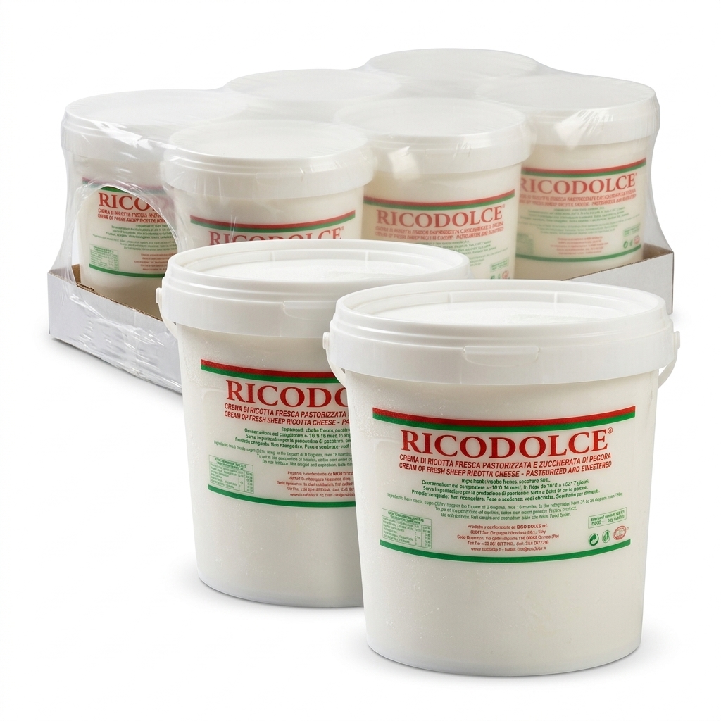 Crema di Ricotta di Pecora Zuccherata Surgelata 6 kg (Secchio)