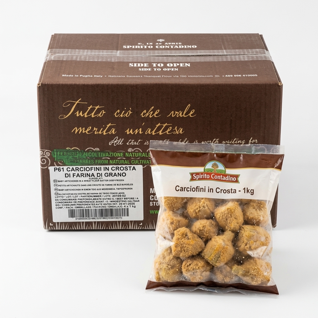Carciofini in Crosta di Farina di Grano Surgelati 1 kg Spirito Contadino
