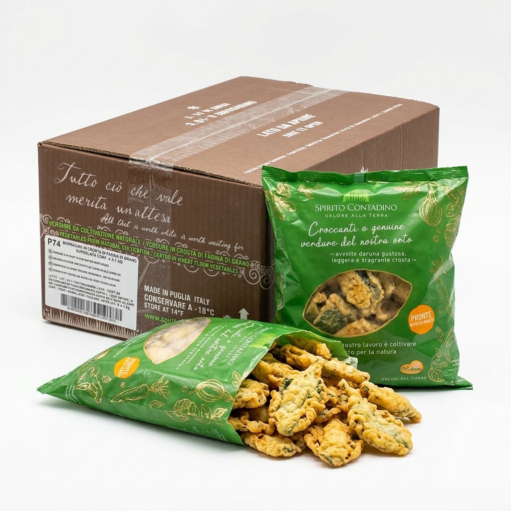 Borage in Wheat Flour Batter Frozen 1 kg (Case 4 kg) — Spirito Contadino