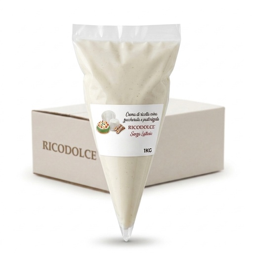 CREMA DI RICOTTA DI PECORA ZUCCHERATA SENZA LATTOSIO SURGELATA SAC A POCHE 1KG 4PZ CRT RIC