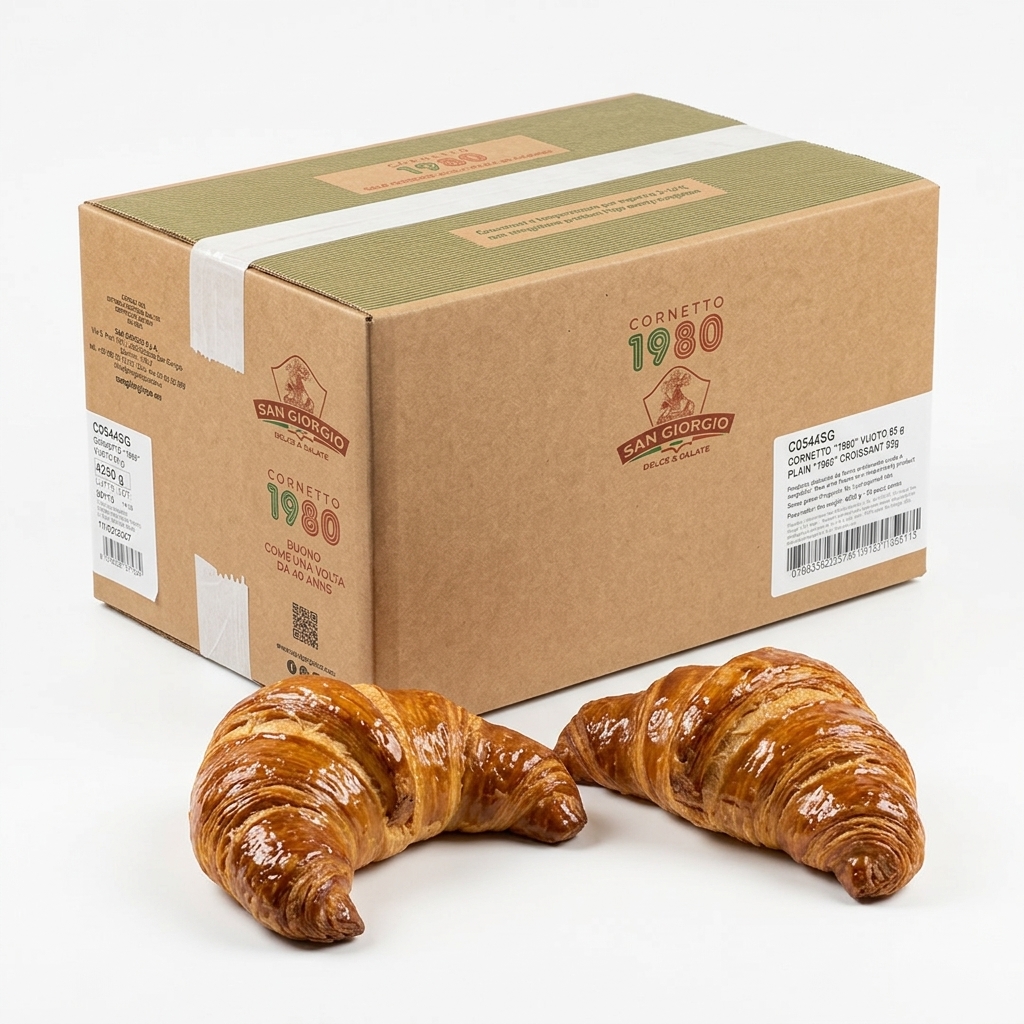 Cornetto 1980 Courbé Vide Glacé 85 g (Carton 50 pièces) — San Giorgio