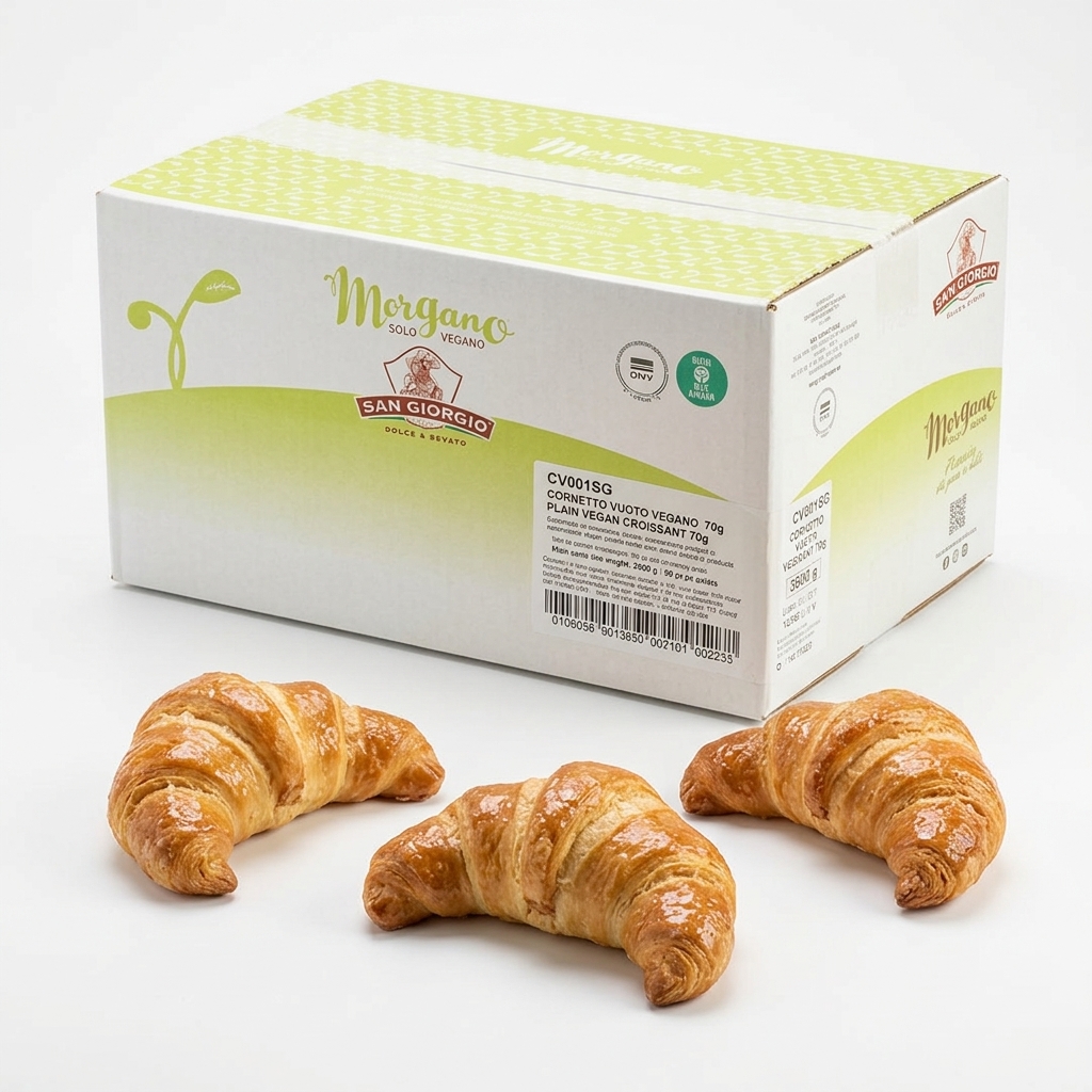 Cornetto Vegano Curvo Glassato Vuoto 70 g (50 pz) — San Giorgio