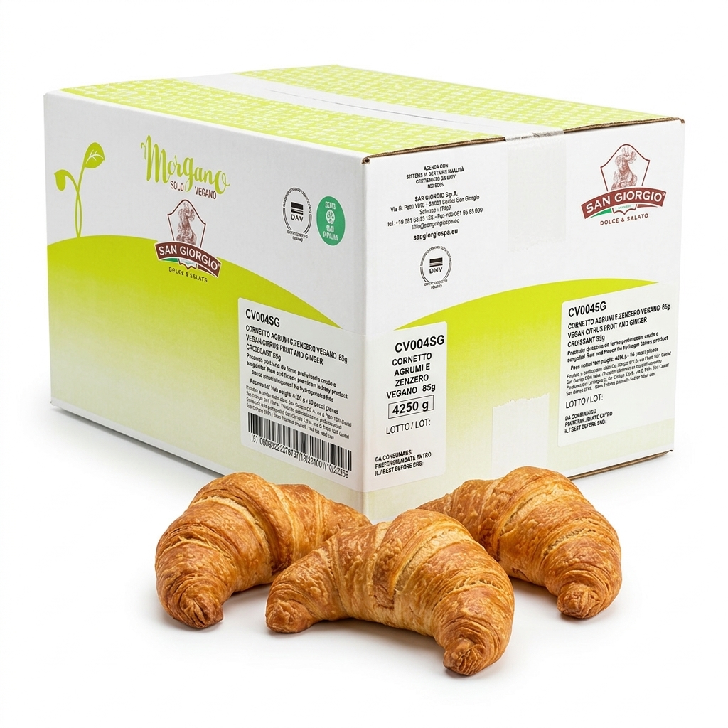 Vegan Curved Croissant with Citrus and Ginger 85 g (Case 50 pcs) SG