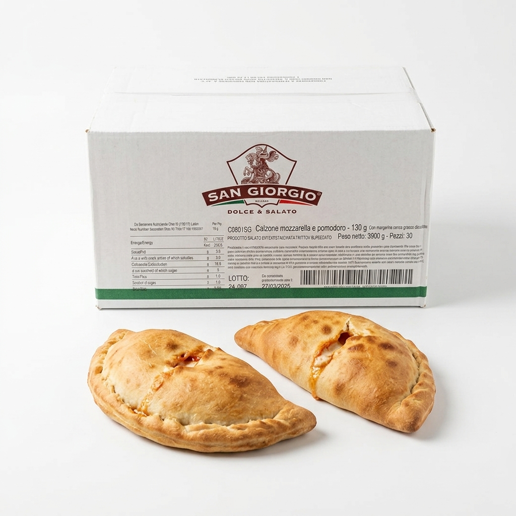 Calzone Pomodoro e Mozzarella 130 g Surgelato (Cartone 30 Pezzi) — San Giorgio