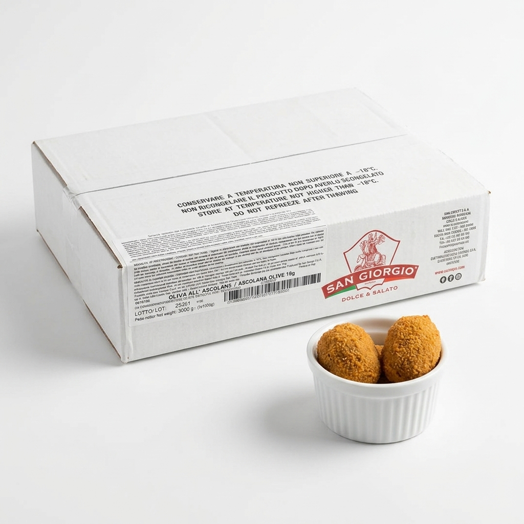 Olive Ascolane Ripiene 18 g Surgelate 3 kg (3 x 1 kg) — San Giorgio