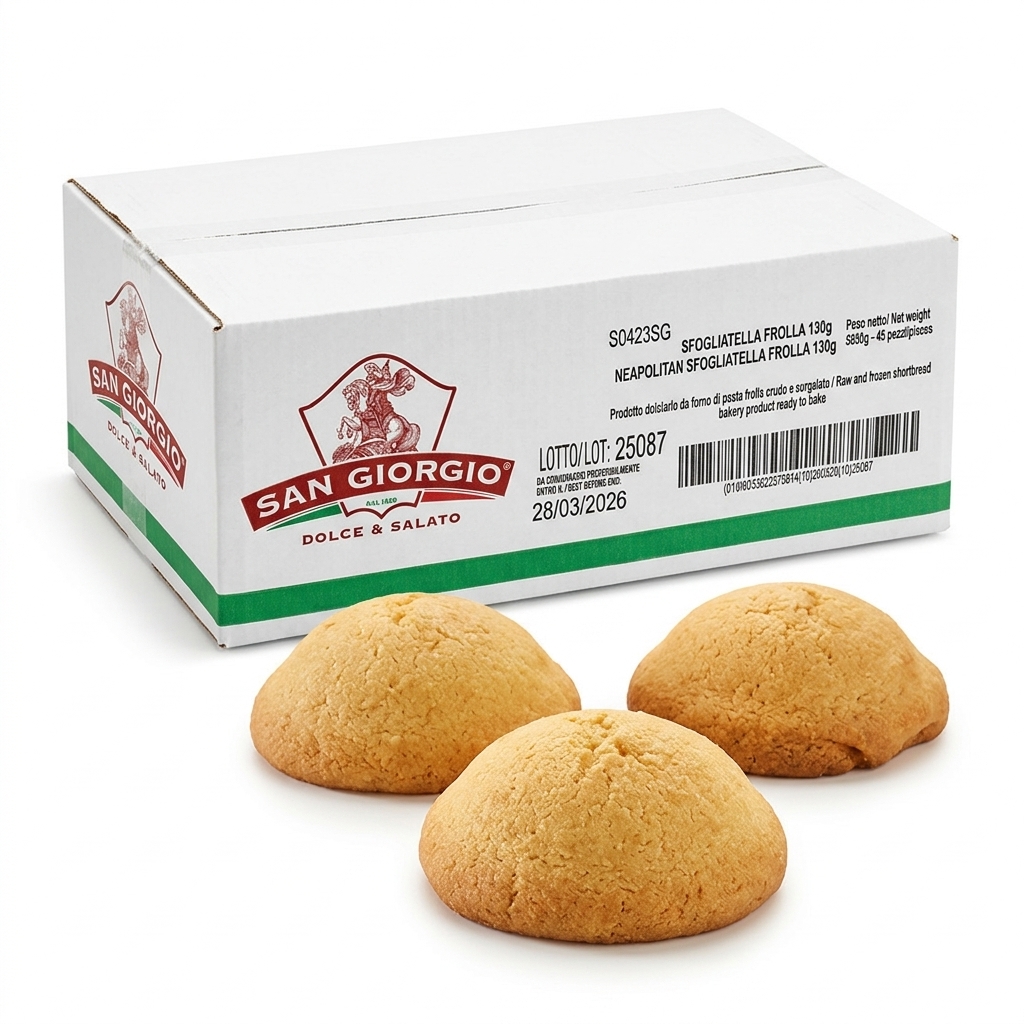 Sfogliatella Frolla Napolitaine 130 g — 45 pièces Carton San Giorgio