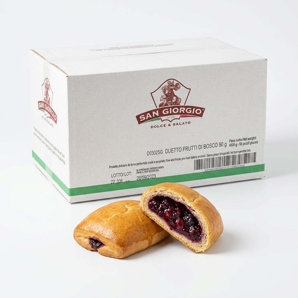 Duetto Croissant Wild Berries 90 g (50 pcs) — San Giorgio