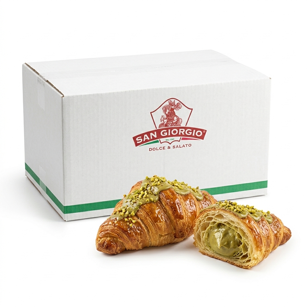 Raw Frozen Pistachio Croissant 85g 50pcs Ctn SG
