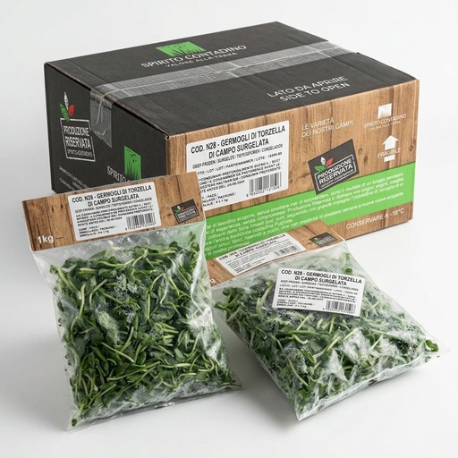 Germogli di Torzella di Campo Surgelati 1 kg (Cartone 4 kg) — Spirito Contadino