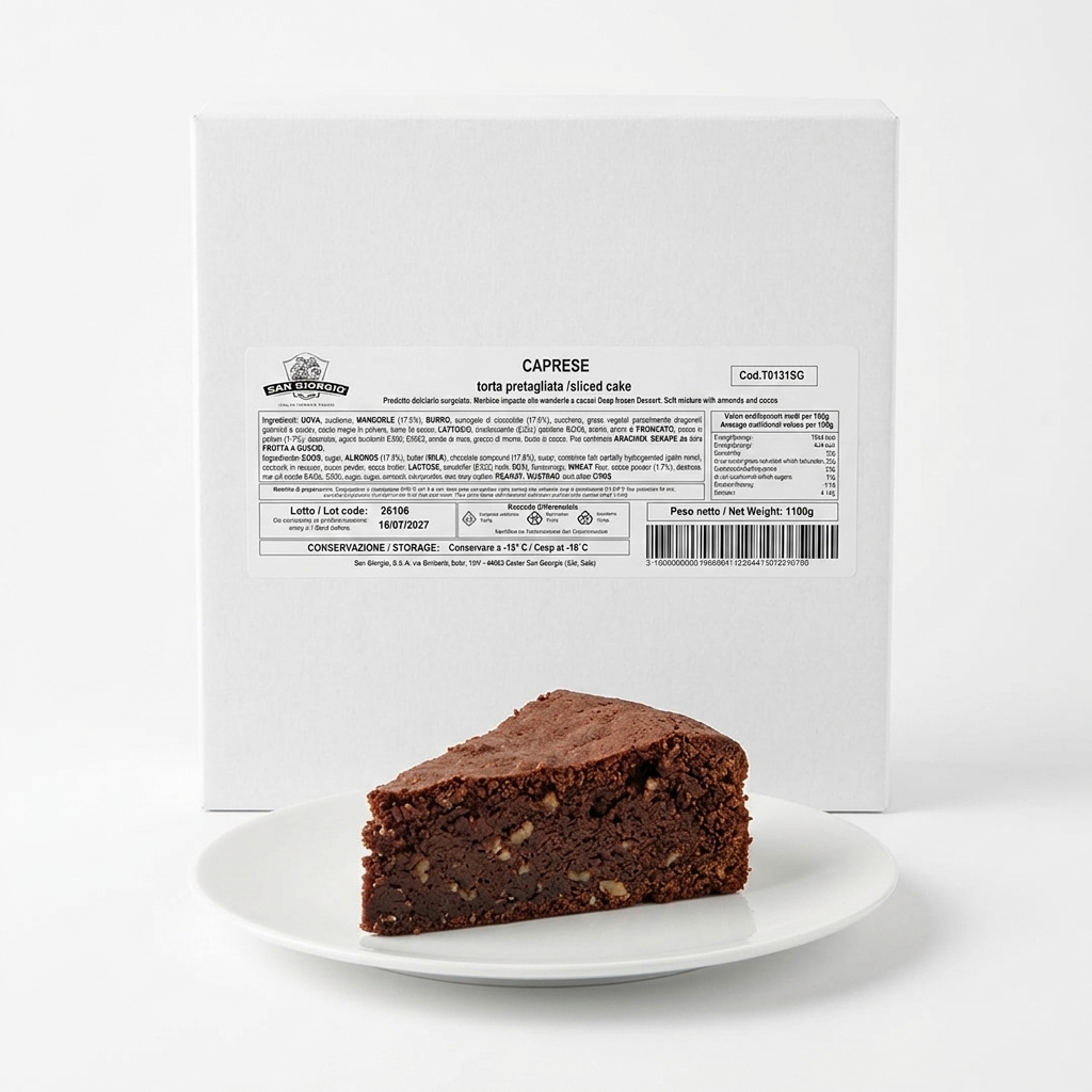 [T0131SG] Torta Caprese Pre-sliced 1.2 kg — San Giorgio
