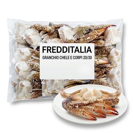 Crabe Pinces et Corps Tunisie 20/30 surgelé FREDD