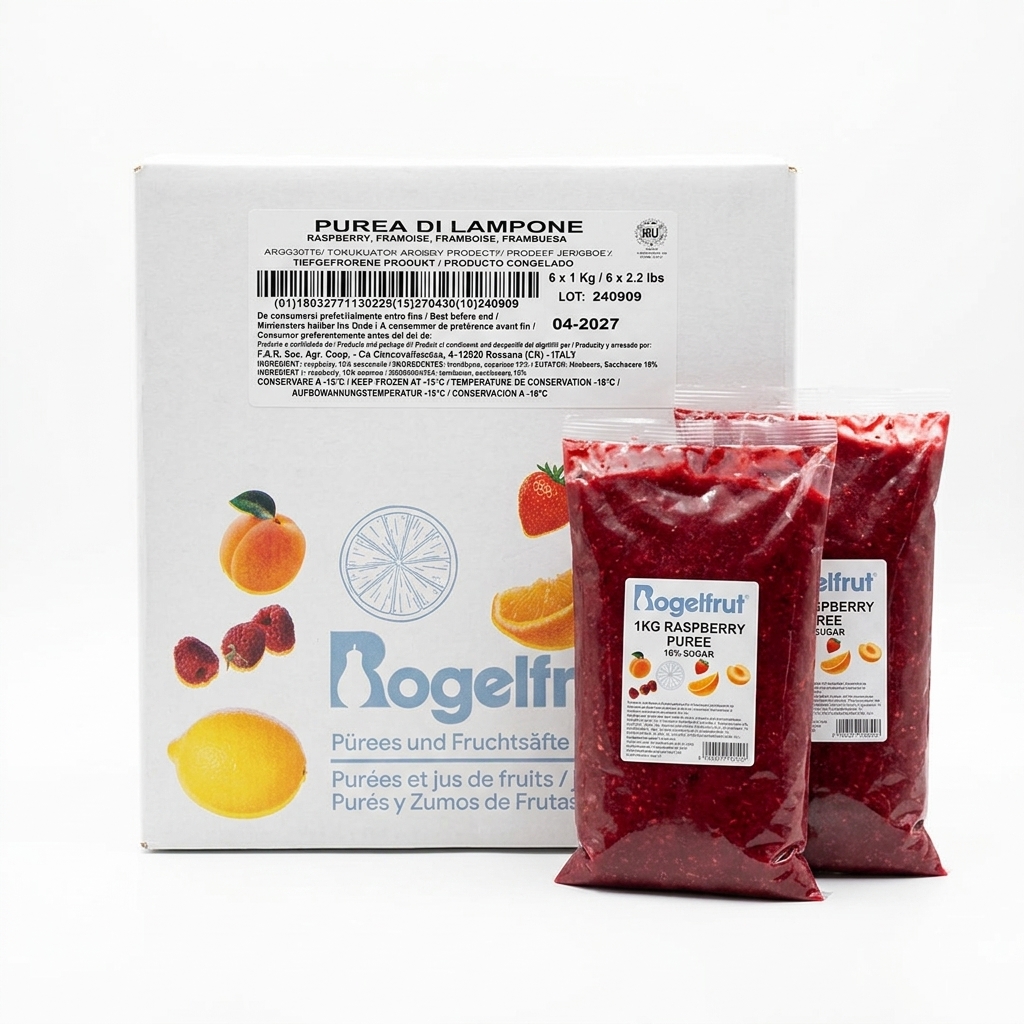 Purée de Framboise Sucrée 10% Surgelée 1 kg (Carton 6 kg) — MIO