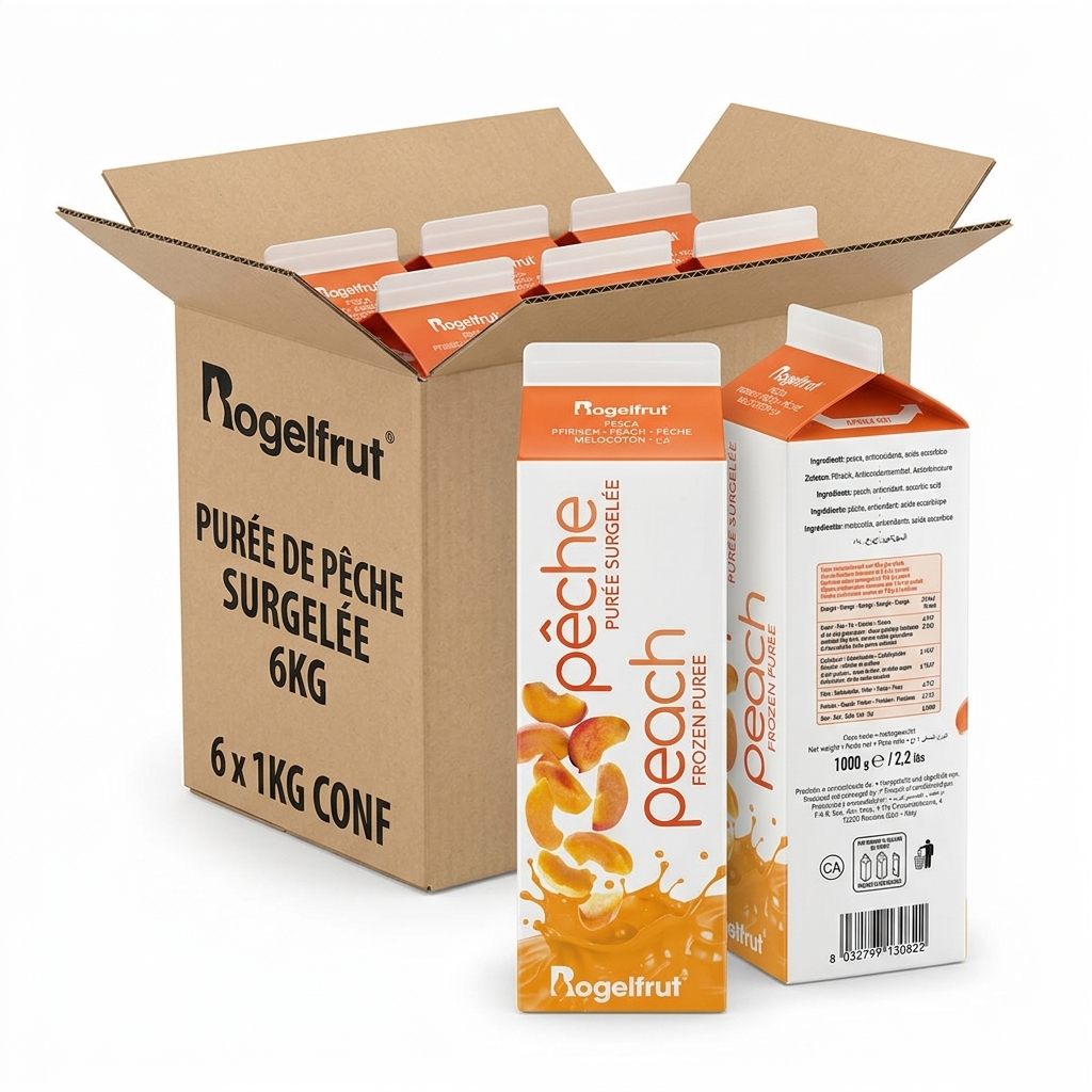 Purea alla Pesca 1 kg (Cartone 6x1 kg) — Mio