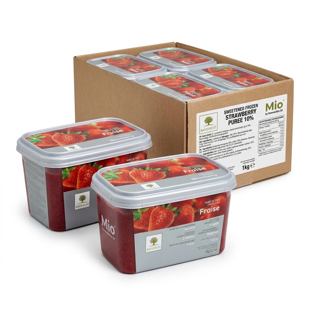 Purée de Fraise Surgelée Sucrée 10% 1kg — Mio