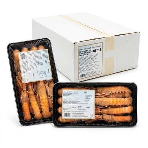 Langoustines Entières 8/12 Nephrops Norvegicus Surgelées 700 g — OROMAR