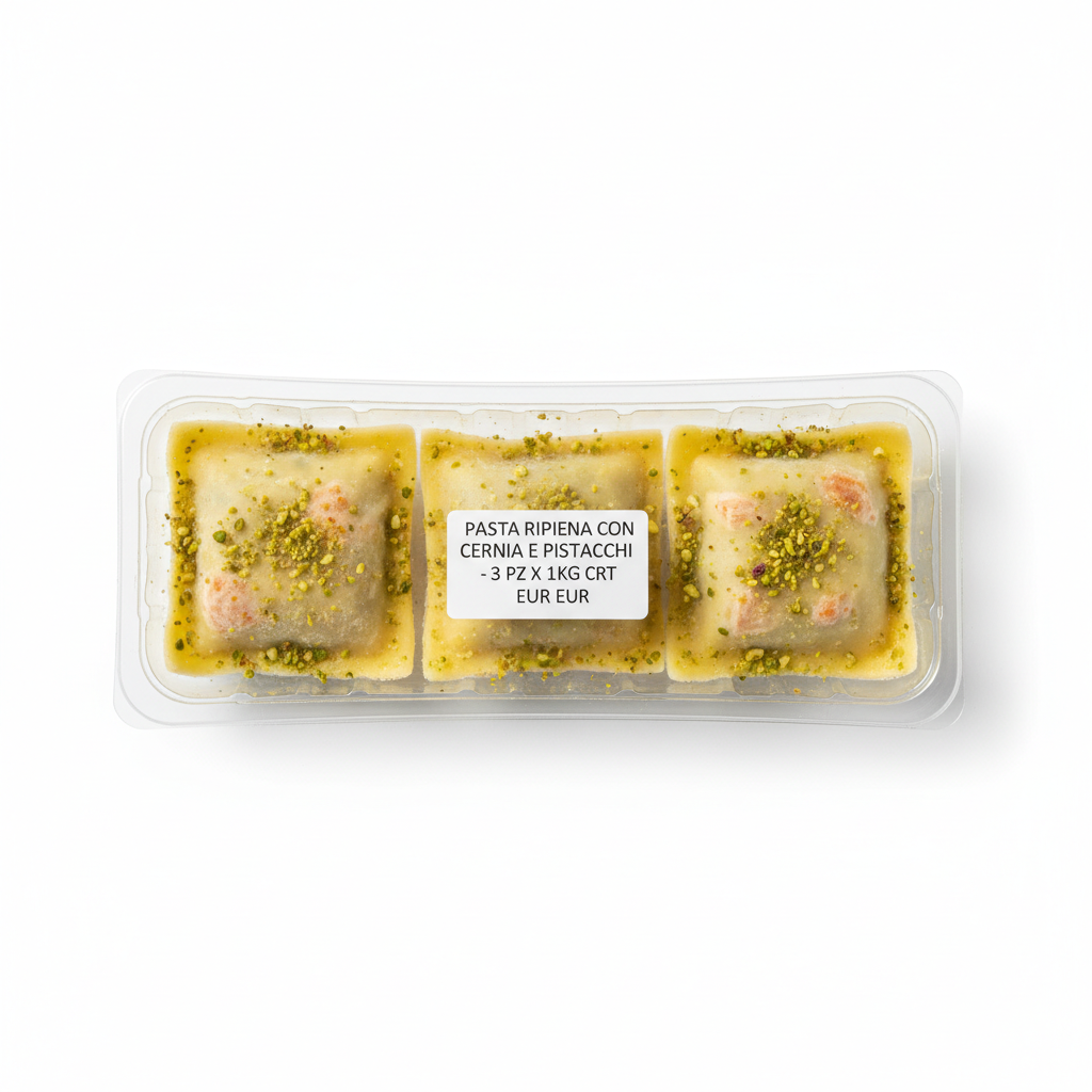 PASTA RIPIENA CONG QUADRONI CERNIA E PISTACCHI 3PZ X 1KG CRT EUR
