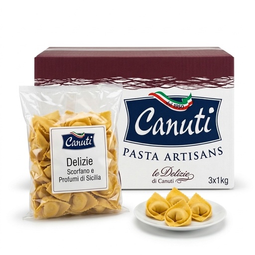 PASTA FRESCA ALL'UOVO RIPIENA SURGELATA DELIZIE SCORFANO E PROFUMI DI SICILIA 3X1KG CRT EUR