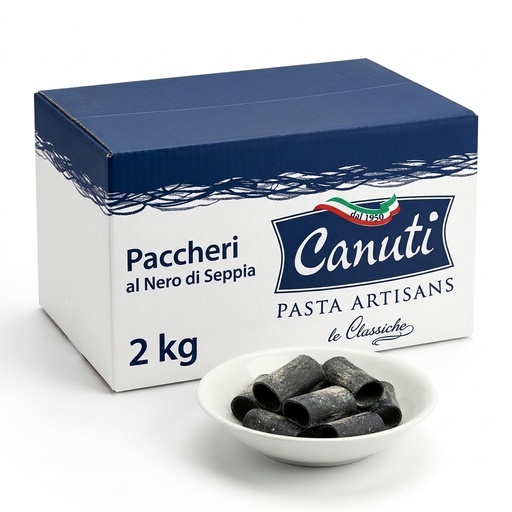 PACCHERI AL NERO DI SEPPIA PASTA FRESCA SURGELATA 2KG CRT EUR