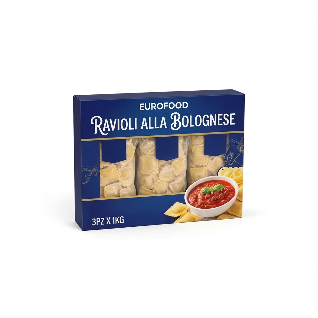 Pasta Ripiena cong Ravioli alla Bolognese 3pz x1kg carton EUR