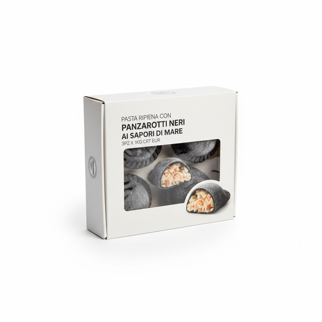 Pasta Ripiena cong Panzarotti Neri ai Sapori di Mare 3pz x 1kg carton EUR