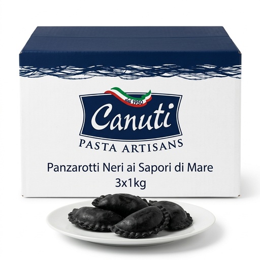 PANZAROTTI ALL'UOVO AL NERO DI SEPPIA AI SAPORI DI MARE SURGELATI 3X1KG CRT EUR