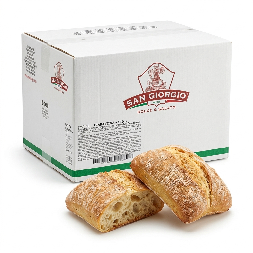 Par-Baked Frozen Ciabattina 110 g - Case of 30 Pieces 3.3 kg