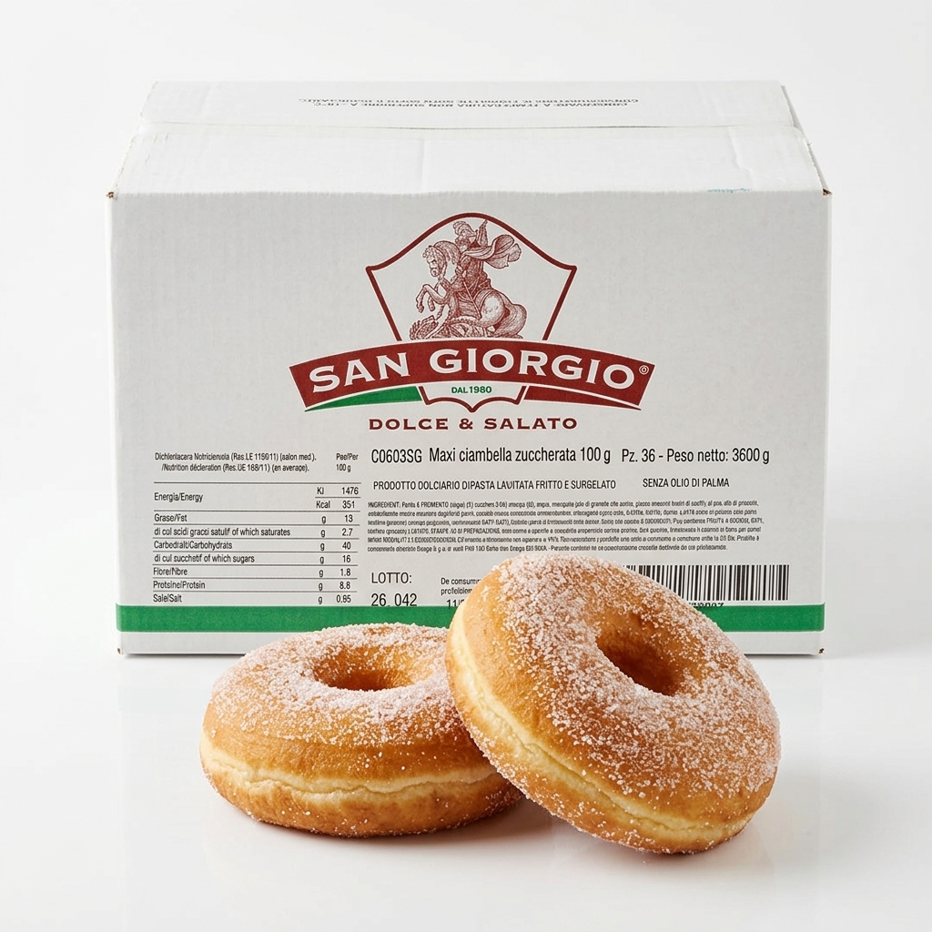 [C0603SG] Ciambella Beignet Maxi sucré 100 g surgelé - Carton 36 pièces
