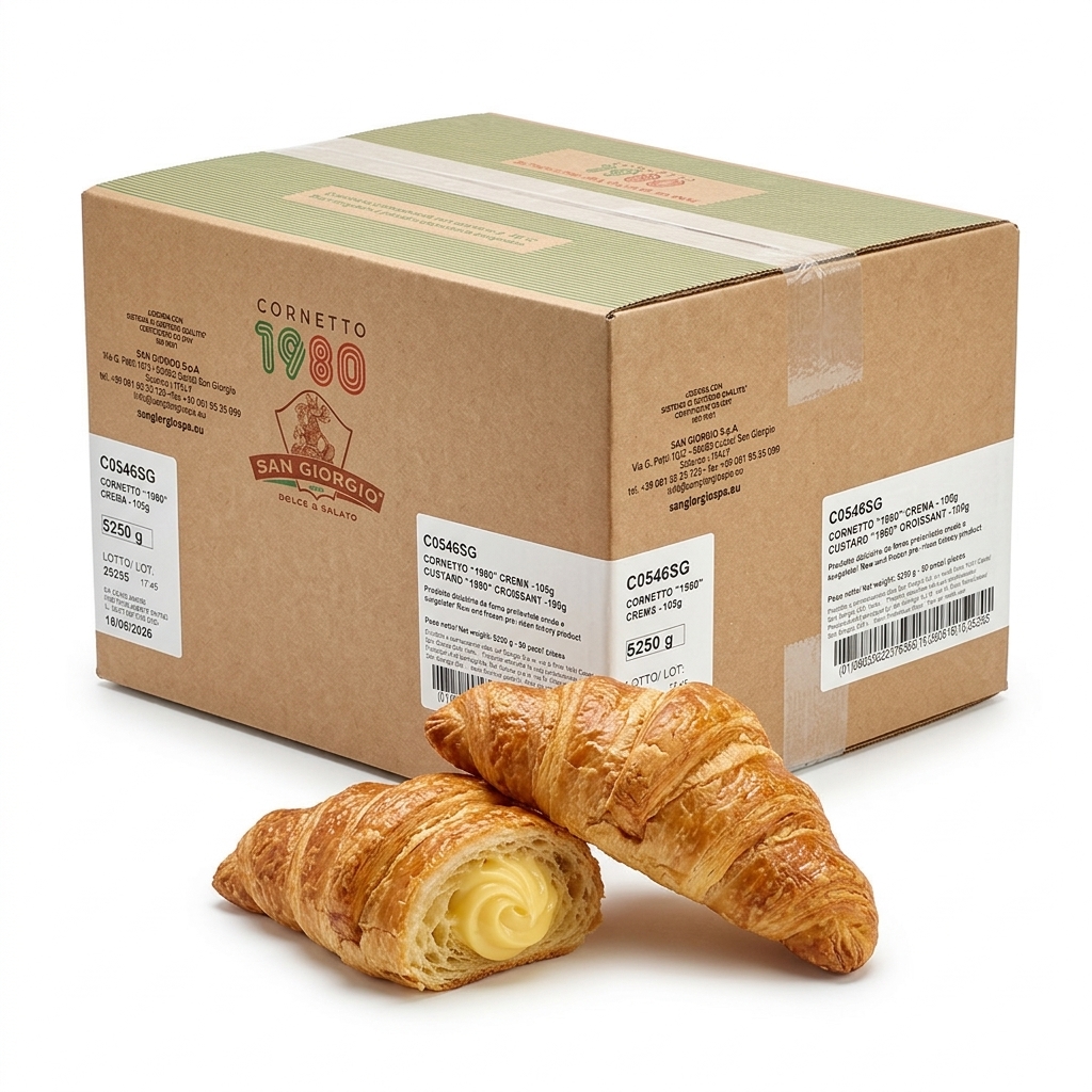 Croissant 1980 à la Crème Pâtissière 105 g (50 pcs) — San Giorgio