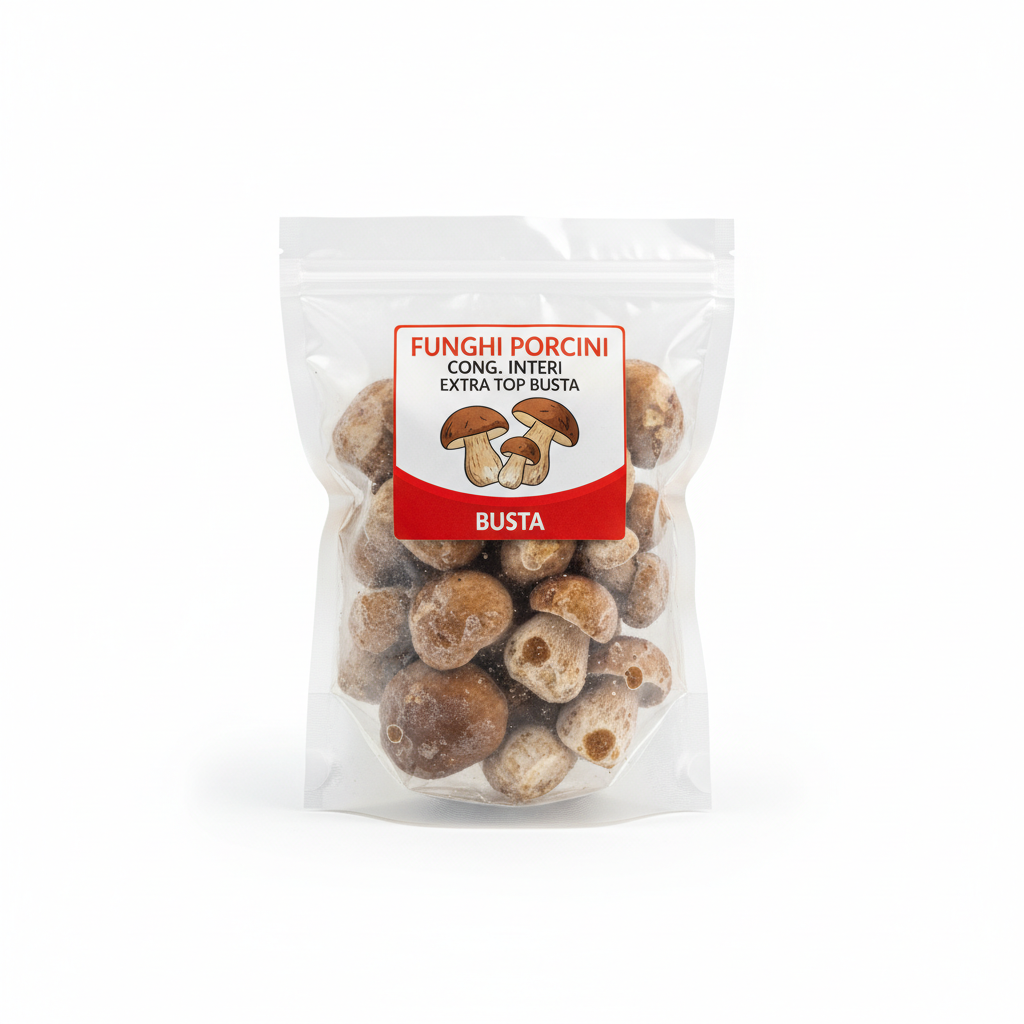 Funghi Porcini Cong. Interi Extra Top Busta 1kg 6kg krt Mf