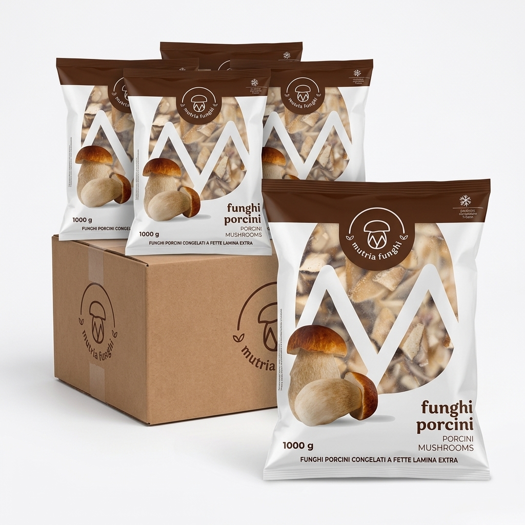 Cèpes en tranches Lamina Extra surgelés 1 kg (Carton 5 kg) MF