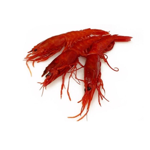 Crevette rouge de Méditerranée entière 2e 25/40 Extra surgelée, barquette 1 kg (carton 4 kg)