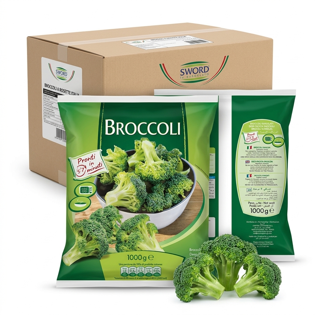 Brocolis en Fleurettes Surgeles IQF 4 kg (Carton 2x4 kg)