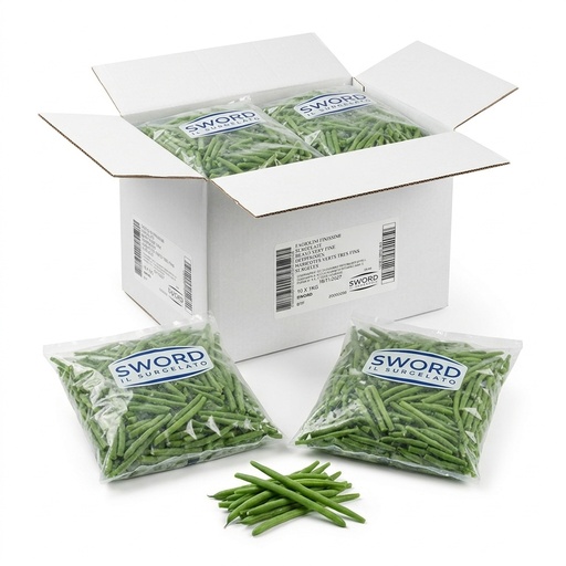 Extra-Fine Green Beans IQF Frozen 1 kg (10 kg Box)