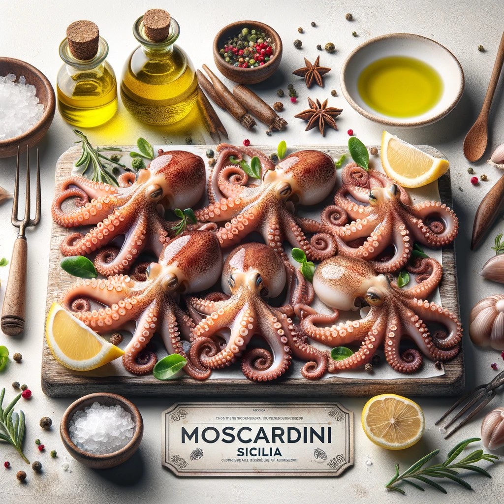 Moscardini Sicilia 2A Vassoio cong Peso Netto Vaschetta 1kg 8kg crt FREDD