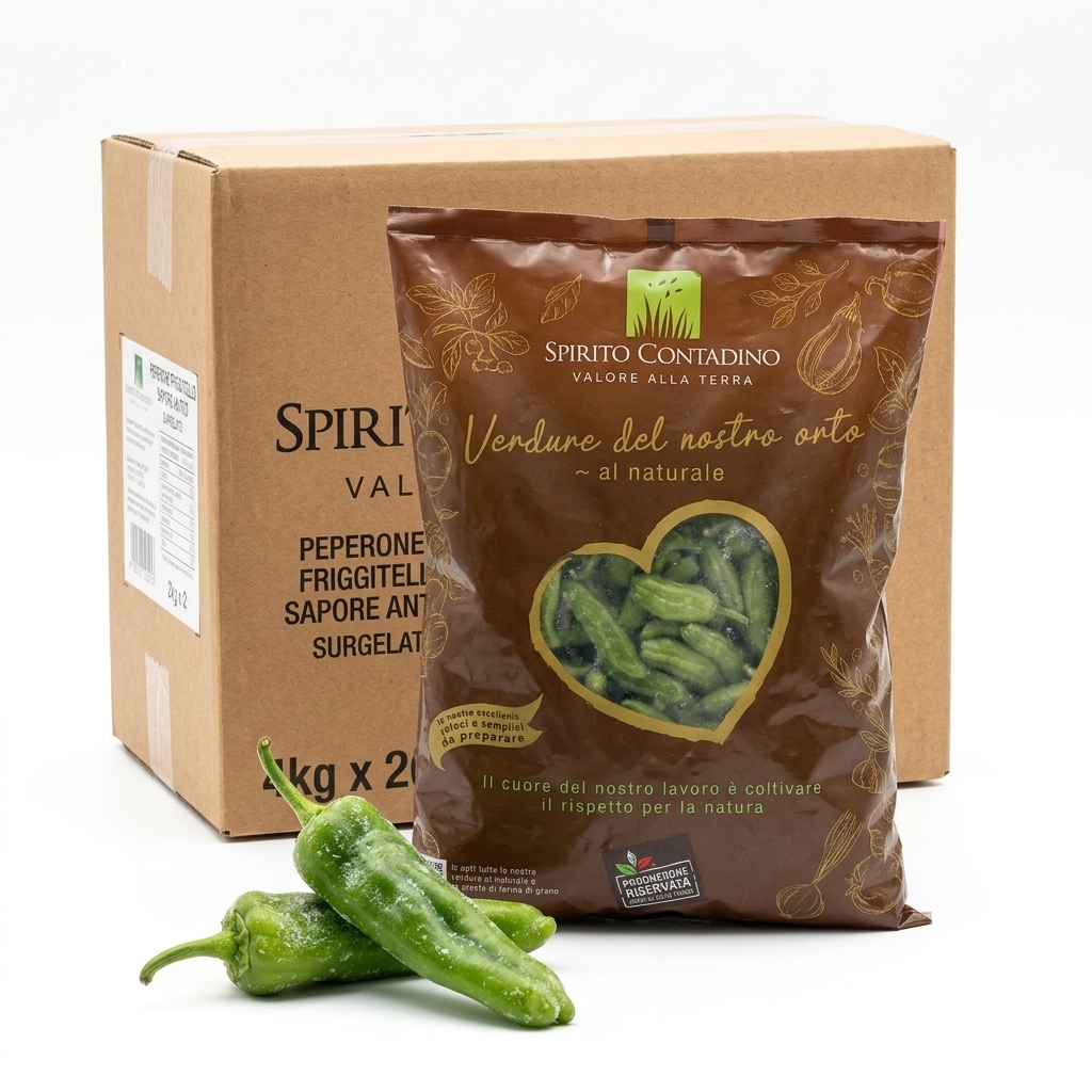 Peperone Friggitello Sapore Antico Surgelé 2 kg (Carton 4 kg) — Spirito Contadino