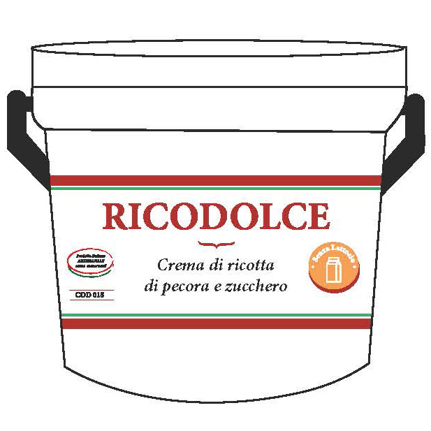 Crema Ricotta Secchio Zuccherata No Lattosio secch 3.5 kg