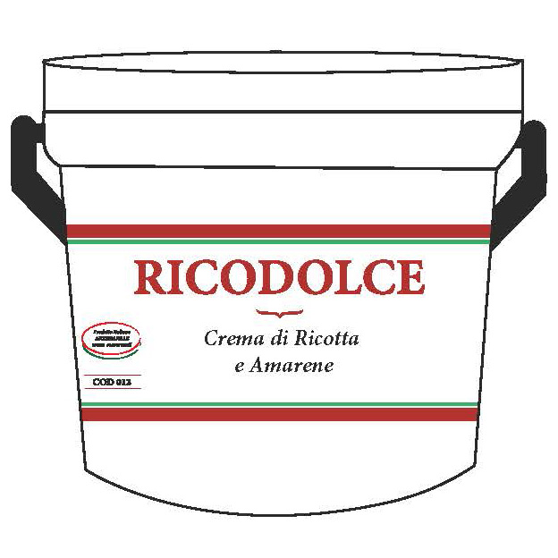 Crema Ricotta Secchio E Amarena Congelata Secch 3.3kg Ric - Italienischer Frischkäse