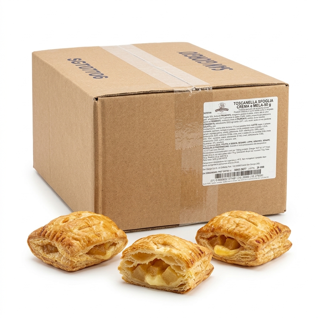 Feuilleté Toscanella Crème et Pomme 90 g (60 pcs) — San Giorgio