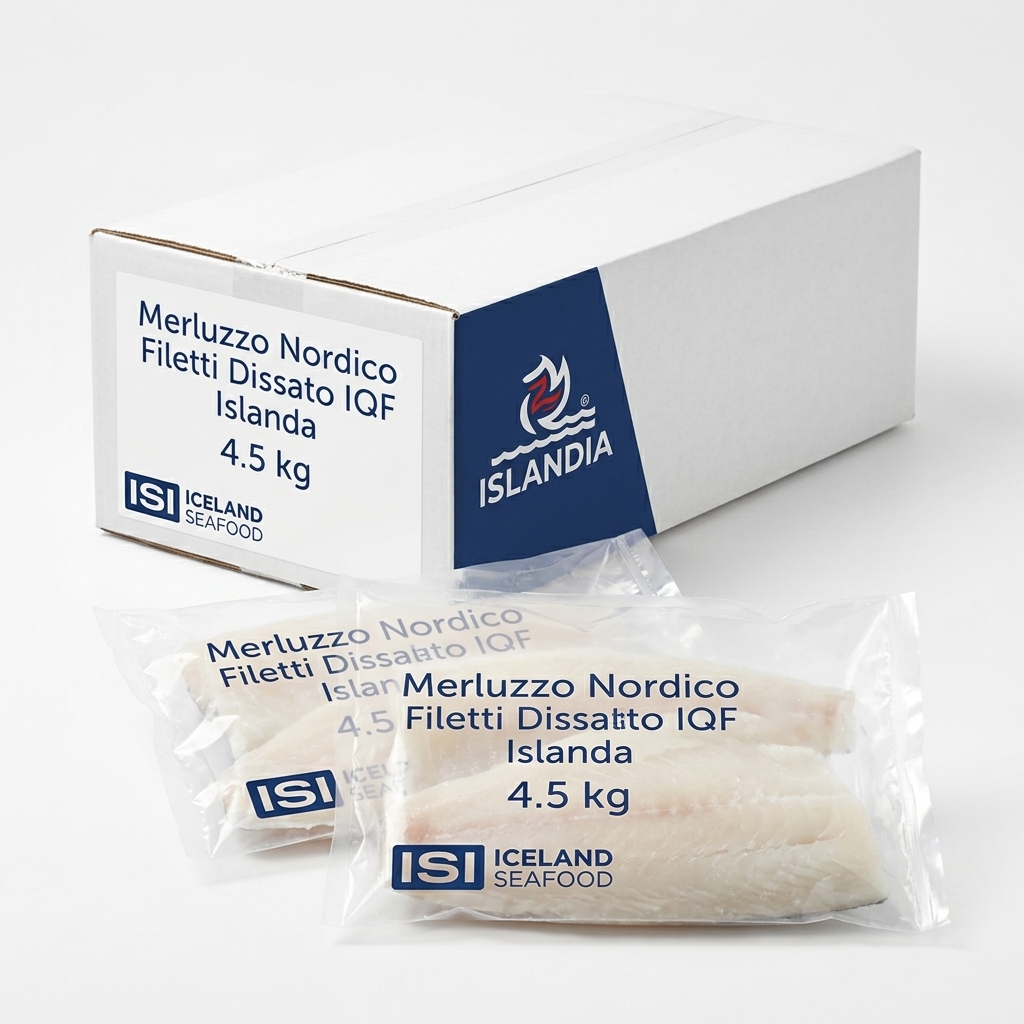 Desalted Cod Fillets IQF Iceland 4.5 kg