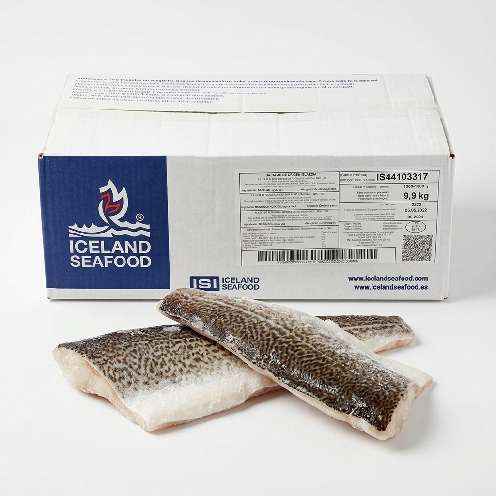 MERLUZZO NORDICO FILETTI DISSALATO IQF ISLANDA 1000G/UP EXTRA SINGOLA CONG CRT 4.5KG FREDD