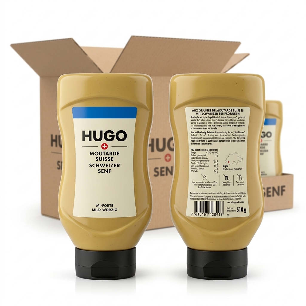 Schweizer Senf Mild-Würzig Tube 510 g — Hugo Reitzel
