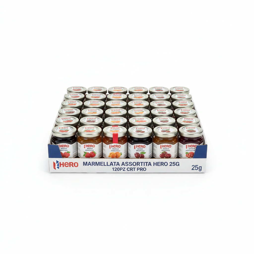 Marmellata Assortita Hero 25g 120pz krt Pro