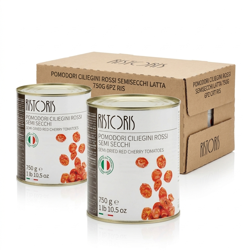 Semi-Dried Red Cherry Tomatoes Tin 750 g (Carton 6) — Ristoris