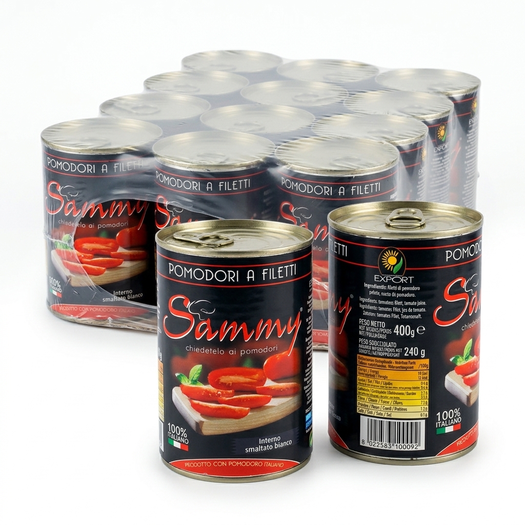 Filets de Tomate Pelés 400 g (Carton 12 pcs) — Sammy