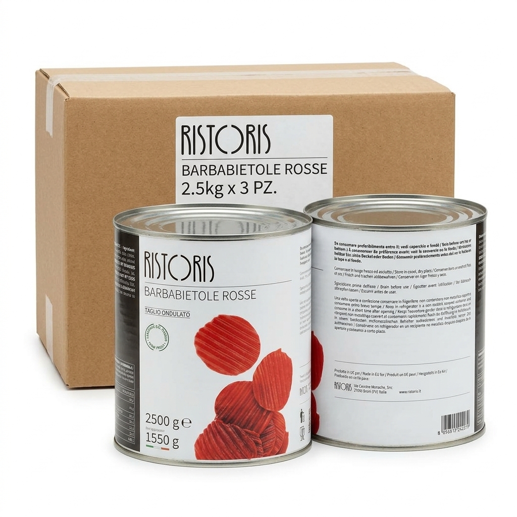 Rote Beete Wellenschnitt Dose 2,5 kg (Karton 3) — Ristoris