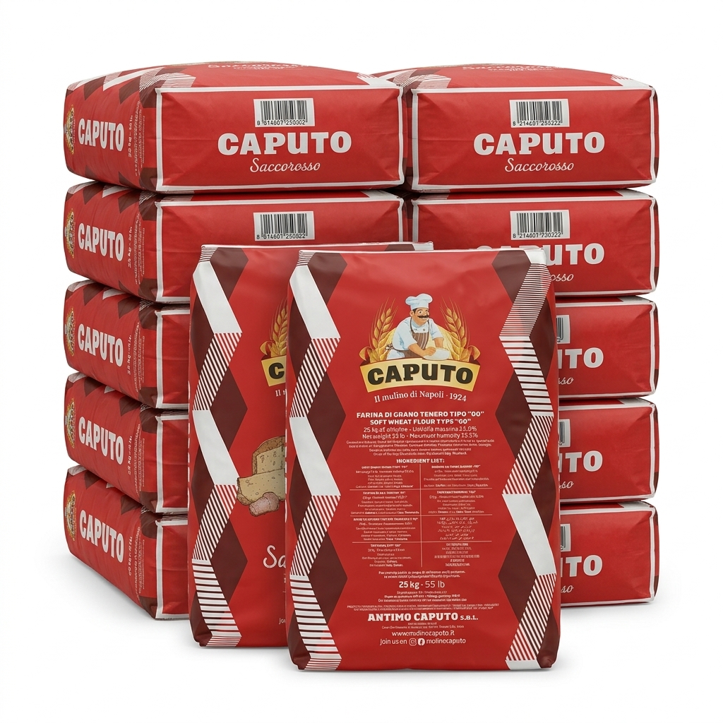Soft Wheat Flour Type 00 Saccorosso 25 kg — Caputo
