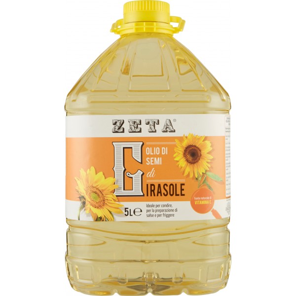 OLIO DI SEMI GIRASOLE ZETA PET 5L 2PZ CRT ZUCCHI